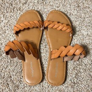 Women's Braided Tan Sandals